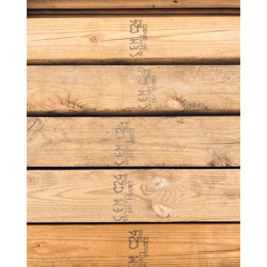 Impregnated Planed and Calibrated C24 Structural Timber 95×95 2.7 m