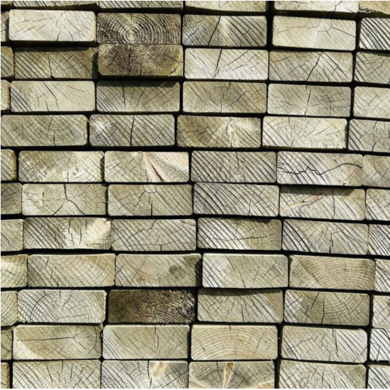 Planed pressure-treated C24 timber 45х120х3,9 m
